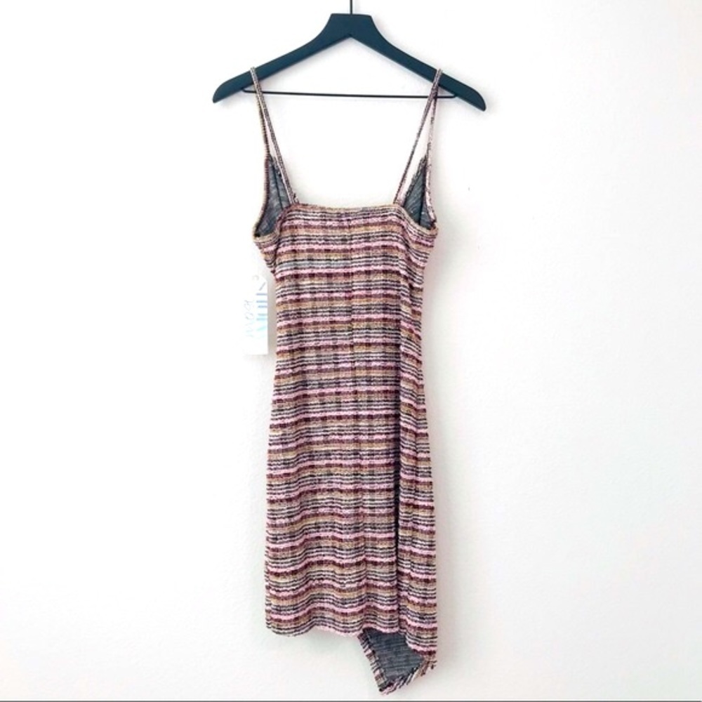 New! Almost Famous Tweed Knit Bodycon Party Plaid Prom Mini Dress - Picture 6 of 12